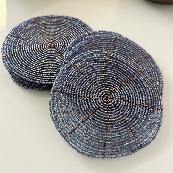 Bead coasters with copper wire (8) - Picture 2 of 5